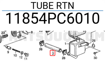 Honda 11854PC6010 TUBE RTN