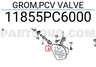 Honda 11855PC6000 GROM,PCV VALVE