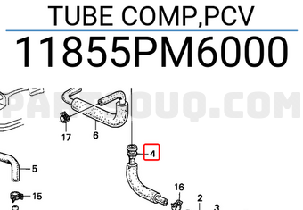 Honda 11855PM6000 TUBE COMP,PCV