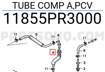 Honda 11855PR3000 TUBE COMP A,PCV