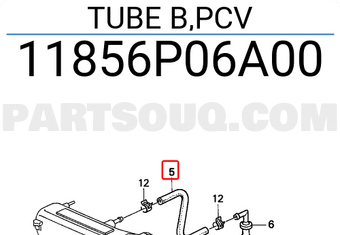 Honda 11856P06A00 TUBE B,PCV