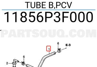 Honda 11856P3F000 TUBE B,PCV