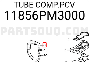 Honda 11856PM3000 TUBE COMP,PCV