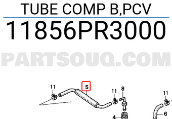 Honda 11856PR3000 TUBE COMP B,PCV