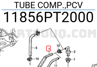 Honda 11856PT2000 TUBE COMP.,PCV