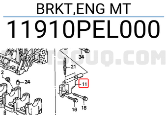 Honda 11910PEL000 BRKT,ENG MT