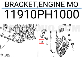 Honda 11910PH1000 BRACKET,ENGINE MO