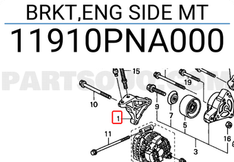 Honda 11910PNA000 BRKT,ENG SIDE MT