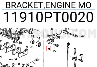 Honda 11910PT0020 BRACKET,ENGINE MO