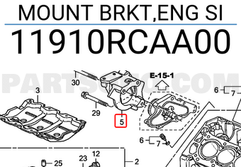 Honda 11910RCAA00 MOUNT BRKT,ENG SI