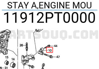 Honda 11912PT0000 STAY A,ENGINE MOU