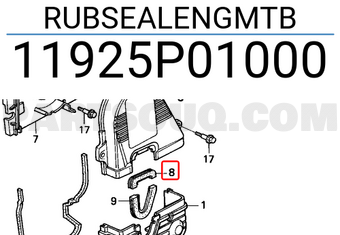 Honda 11925P01000 RUBSEALENGMTB