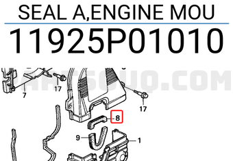 Honda 11925P01010 SEAL A,ENGINE MOU