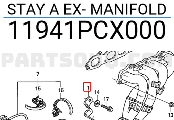 Honda 11941PCX000 STAY A EX- MANIFOLD