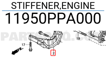 Honda 11950PPA000 STIFFENER,ENGINE