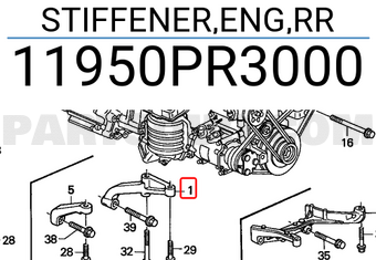 Honda 11950PR3000 STIFFENER,ENG,RR