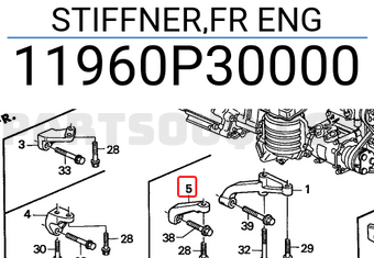 Honda 11960P30000 STIFFNER,FR ENG