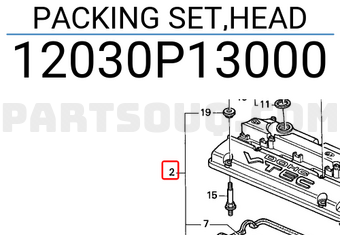 Honda 12030P13000 PACKING SET,HEAD
