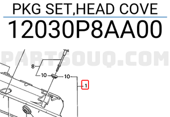 Honda 12030P8AA00 PKG SET,HEAD COVE