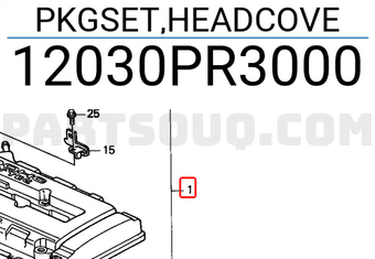 Honda 12030PR3000 PKGSET,HEADCOVE