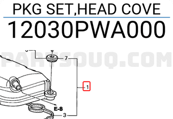 Honda 12030PWA000 PKG SET,HEAD COVE