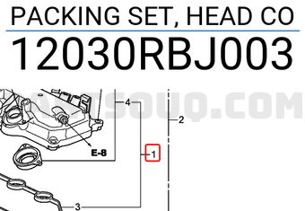 Honda 12030RBJ003 PACKING SET, HEAD CO