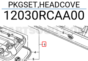 Honda 12030RCAA00 PKGSET,HEADCOVE