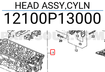 Honda 12100P13000 HEAD ASSY,CYLN