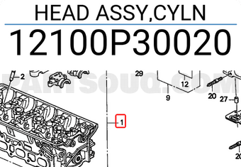 Honda 12100P30020 HEAD ASSY,CYLN