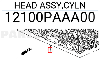 Honda 12100PAAA00 HEAD ASSY,CYLN