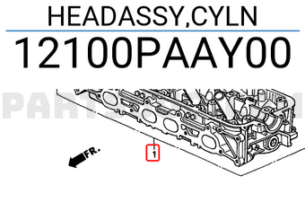 Honda 12100PAAY00 HEADASSY,CYLN