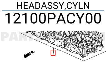 Honda 12100PACY00 HEADASSY,CYLN
