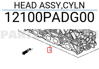 Honda 12100PADG00 HEAD ASSY,CYLN