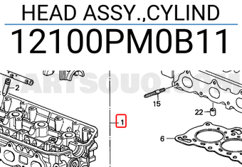 Honda 12100PM0B11 HEAD ASSY.,CYLIND