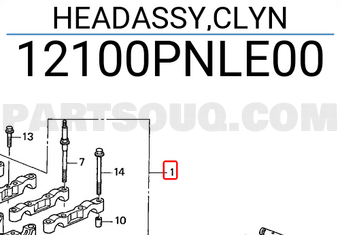 Honda 12100PNLE00 HEADASSY,CLYN