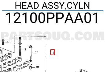 Honda 12100PPAA01 HEAD ASSY,CYLN