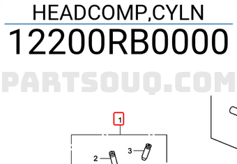 Honda 12200RB0000 HEADCOMP,CYLN