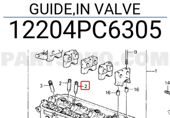 Honda 12204PC6305 GUIDE,IN VALVE