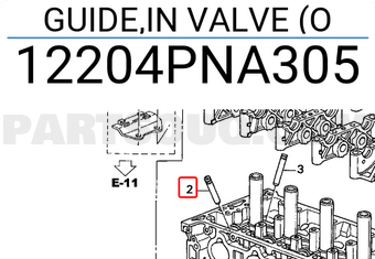 Honda 12204PNA305 GUIDE,IN VALVE (O