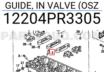 Honda 12204PR3305 GUIDE, IN VALVE (OSZ