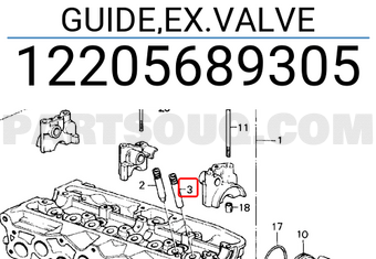 Honda 12205689305 GUIDE,EX.VALVE