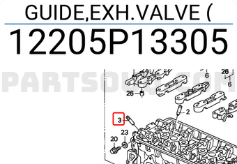 Honda 12205P13305 GUIDE,EXH.VALVE