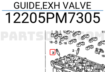 Honda 12205PM7305 GUIDE,EXH VALVE