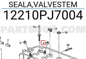 Honda 12210PJ7004 SEALA,VALVESTEM