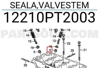 Honda 12210PT2003 SEALA,VALVESTEM