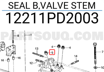 Honda 12211PD2003 SEAL B,VALVE STEM