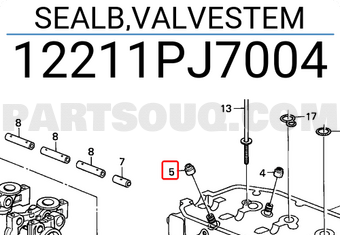 Honda 12211PJ7004 SEALB,VALVESTEM