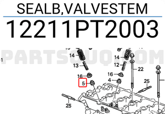 Honda 12211PT2003 SEALB,VALVESTEM