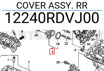Honda 12240RDVJ00 COVER ASSY. RR