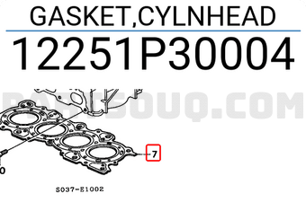 Honda 12251P30004 GASKET,CYLNHEAD